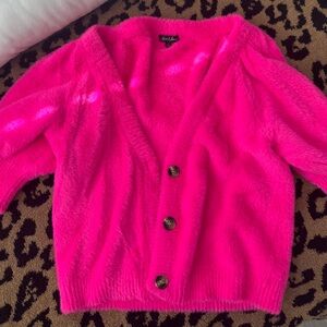For Love And Lemons Bright Pink Cardigan